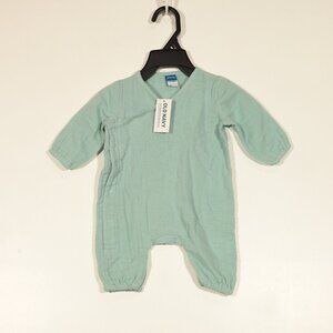 NWT Old Navy Linen Gauze Newborn Outfit in Sage Seafoam Green